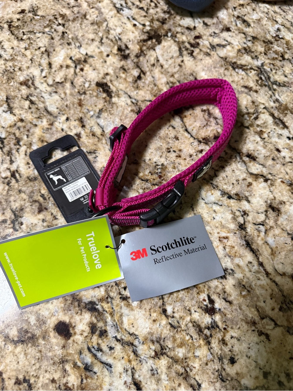 Pink Reflective Dog Collar with 3M Scotchlite